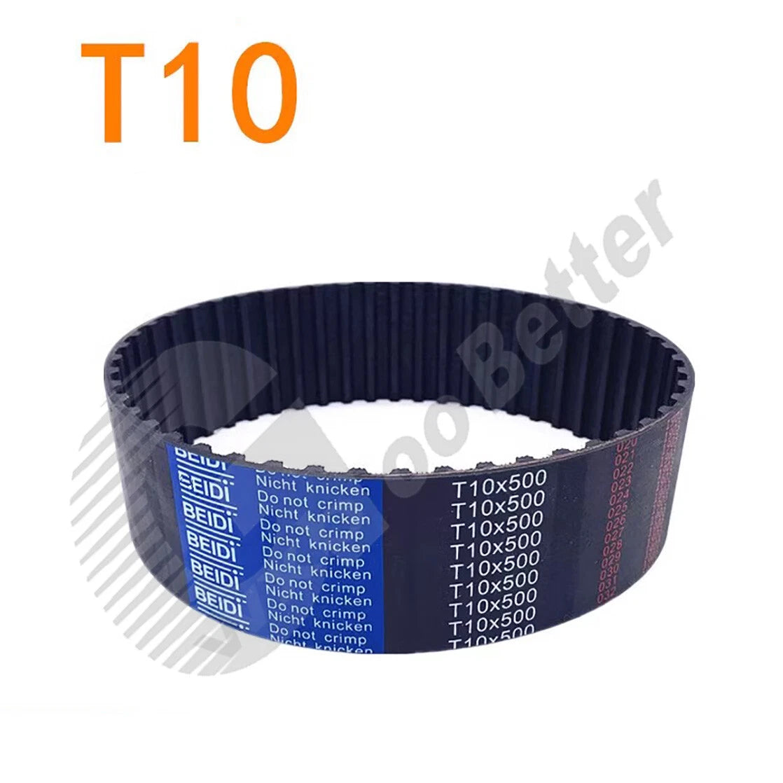 T10 Timing Belt 15mm Wide Closed Loop Synchronous Belt — 560mm to 2500mm