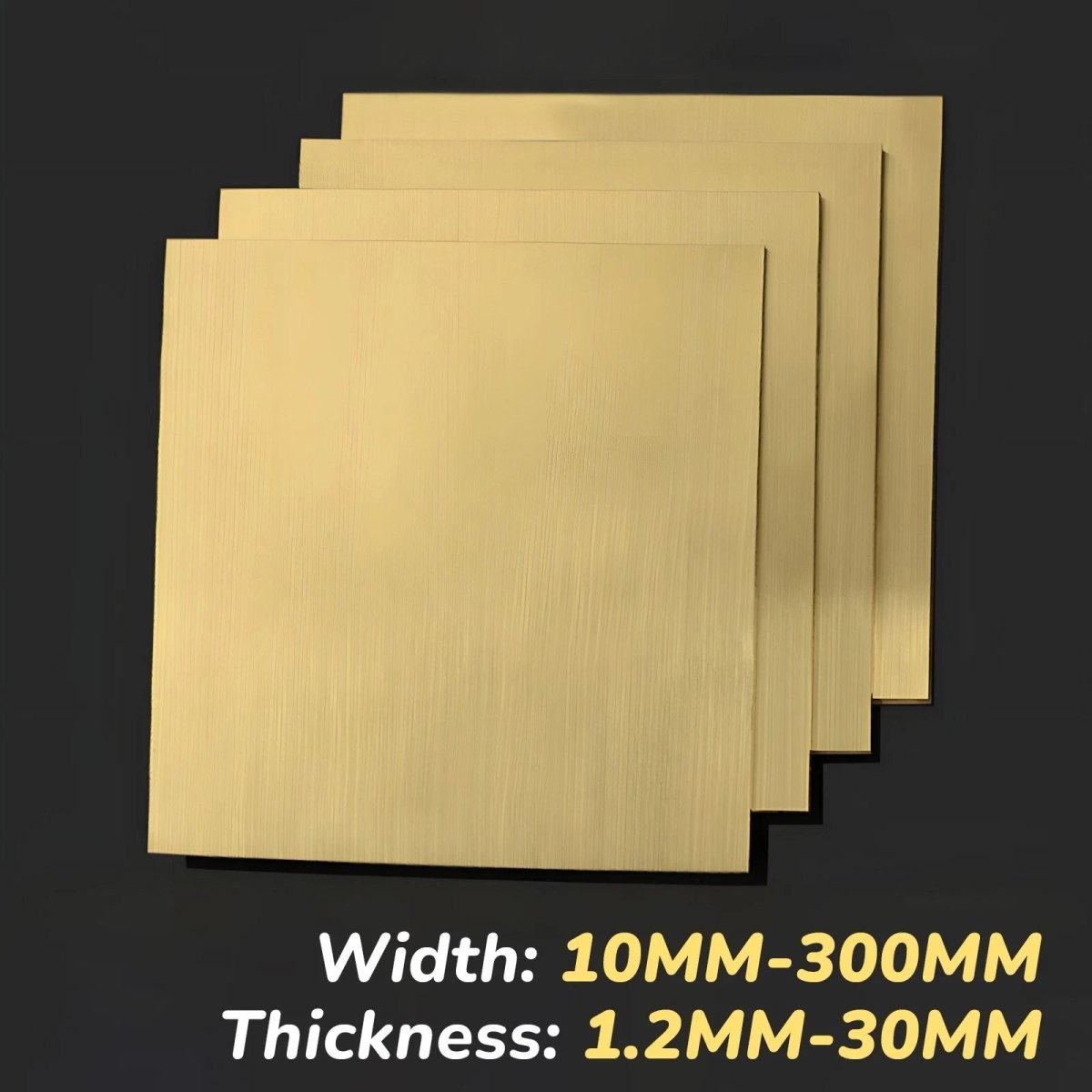 Brass Plate Square Brass Sheet Metal Guillotine Cut Thick 1-10MM Width 10-300MM - HomeDIYer