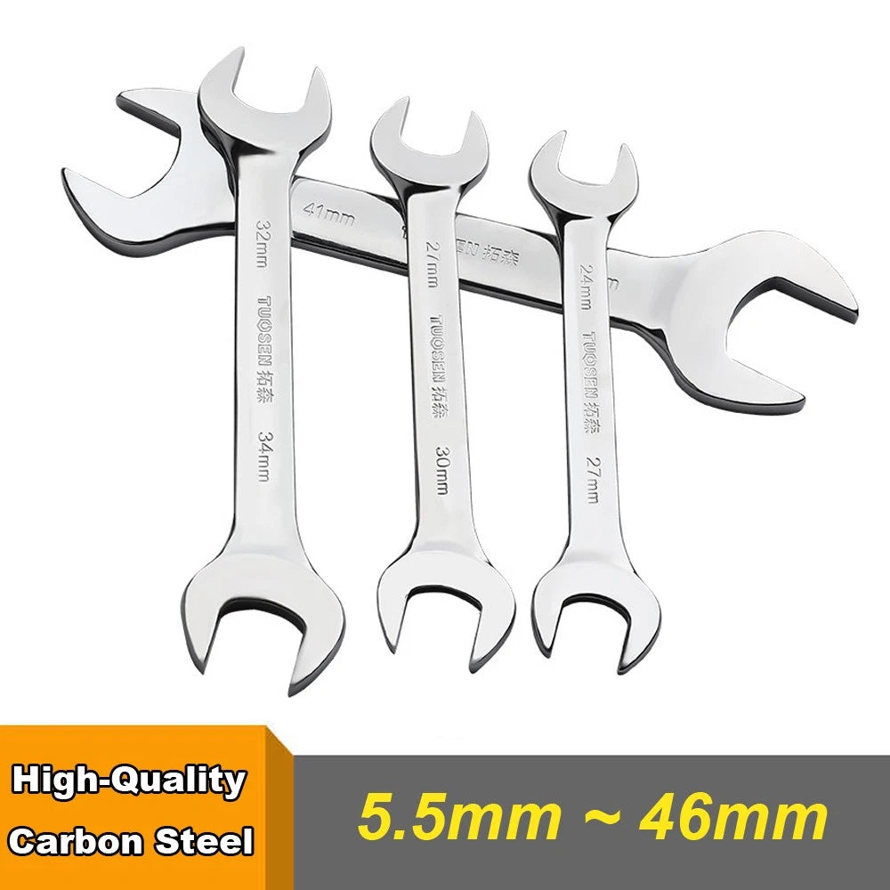 6-46mm Open End Wrenches Double Head Spanner Wrench Spanners Metric Carbon Steel