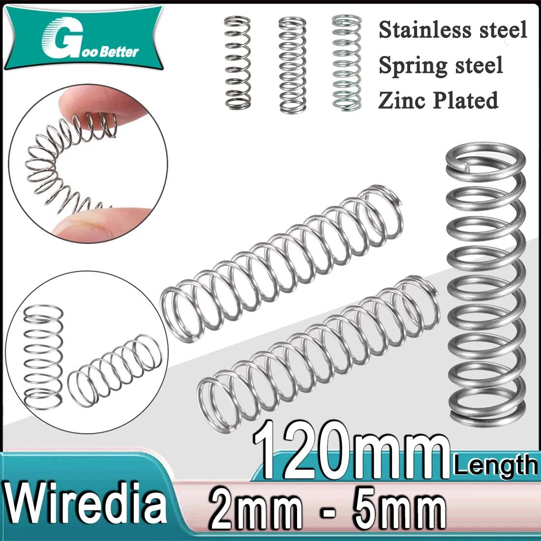 120mm Long Compression Spring 12mm - 70mm Diameter,Pressure- coiled springs