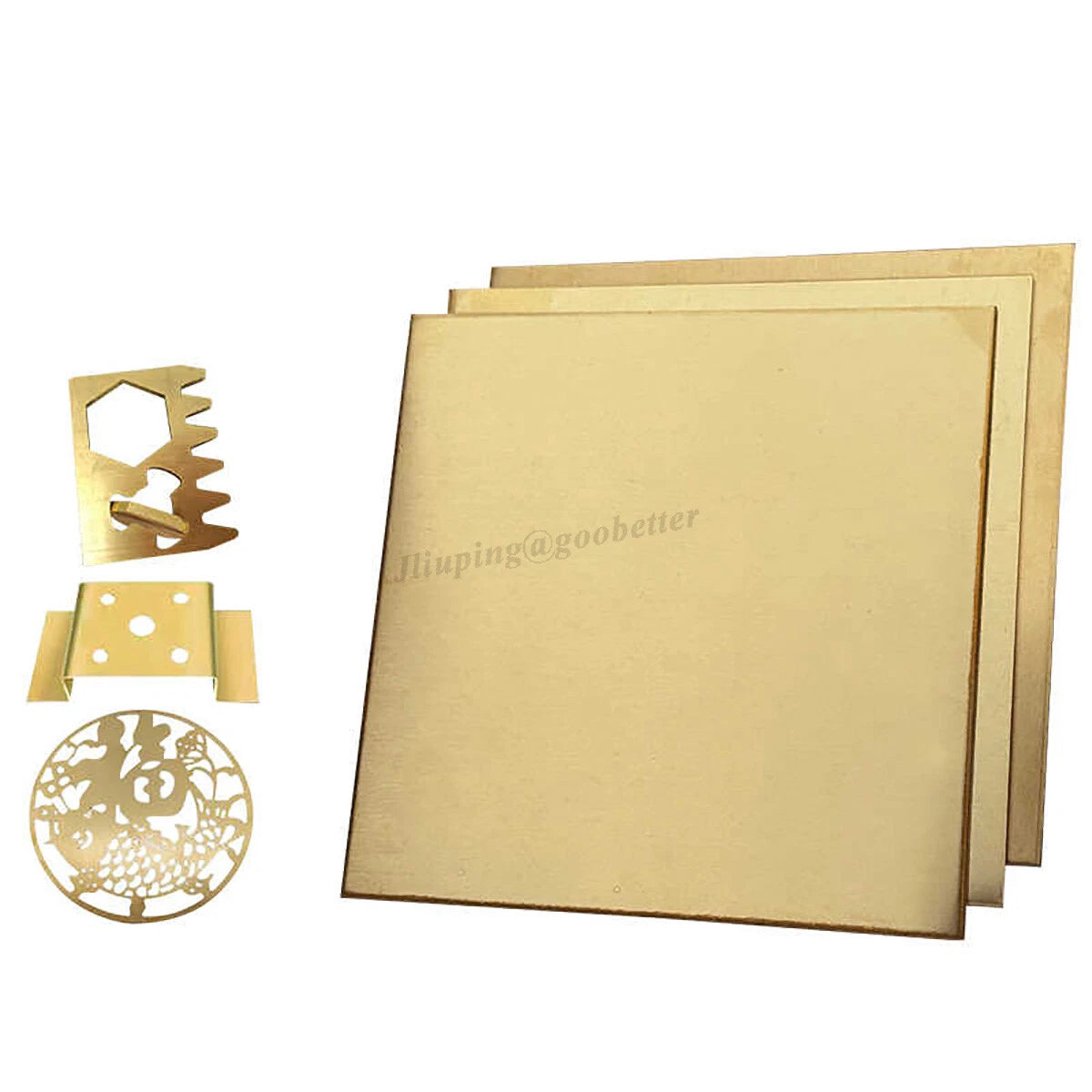 H62 Brass Sheet Plate Solid Metal Panel Board 300x300mm Thickness 0.5mm to 6mm