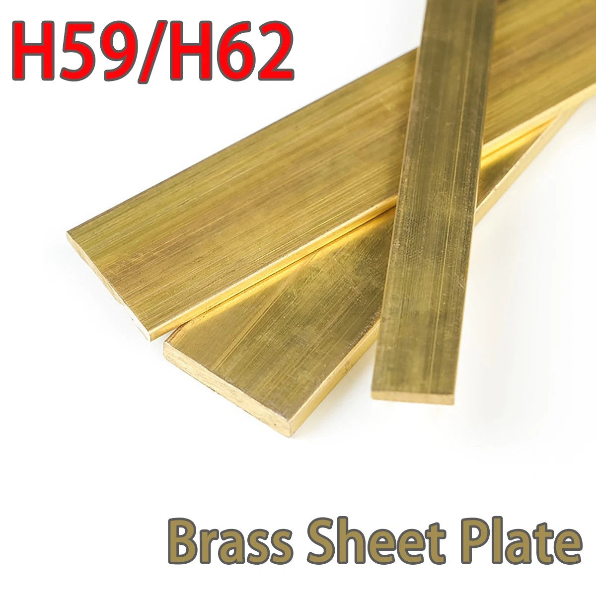 Brass Sheet Plate L200/500mm Metal Flat Bar Copper Plate Thick2-9mm Width 8-60mm