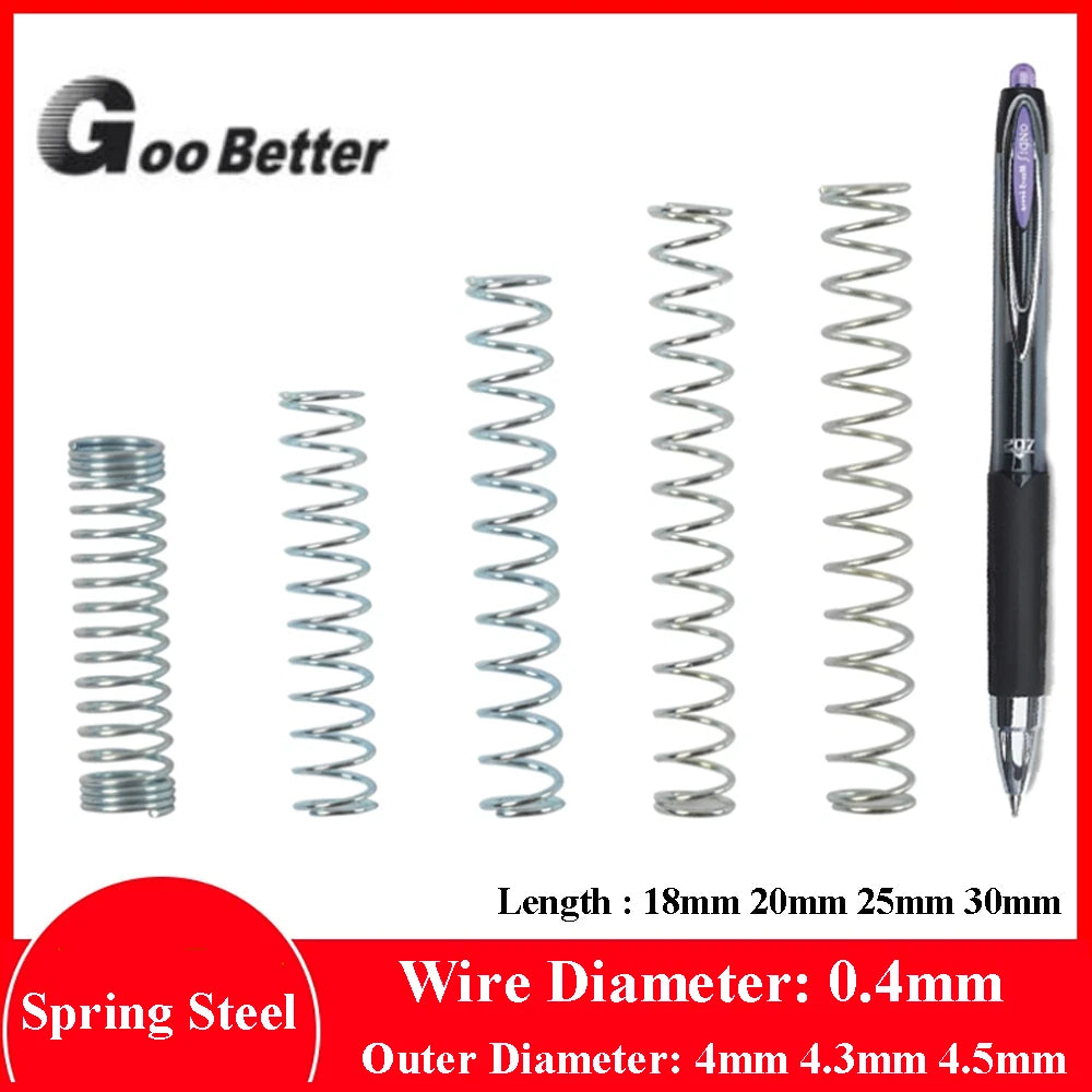 Compression Springs 18mm-30mm Length Spring Steel Galvanized For Ballpoint Pens
