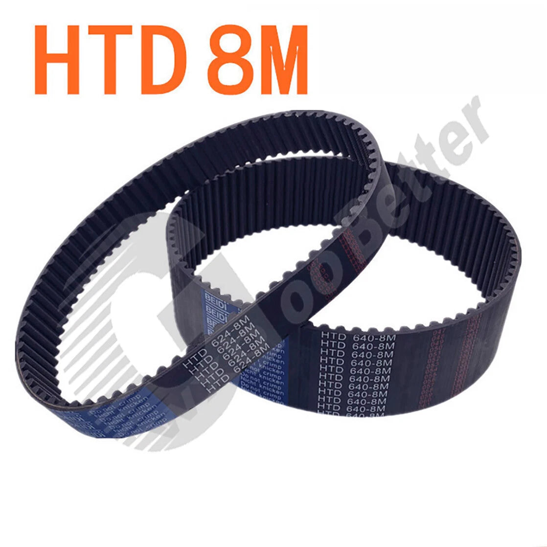 HTD 8M Timing Belt 30mm Wide — Closed Loop Synchronous Drive Belt, 1200–4400mm Perimeter