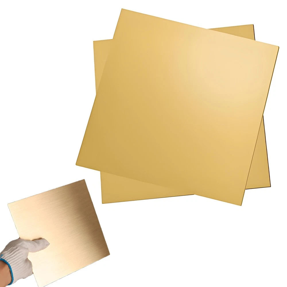 Brass Square/Plate/Sheet 0.1mm to 5.0mm Thick - Brass Sheet Metal Guillotine Cut