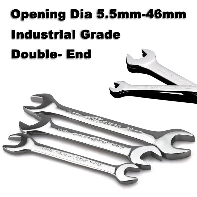 5mm-46mm Opening Range Spanner Double-End Wrench Combination Spanners Multi-Size