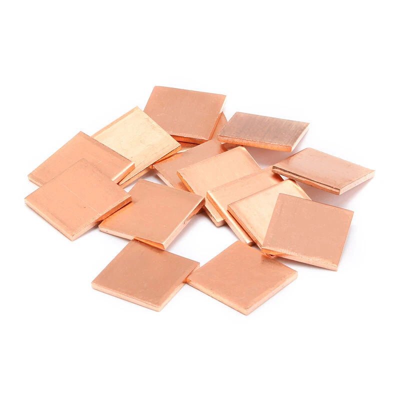 Copper Sheet Plate Guillotine Cut Metal 15x15mm/20x20mm Heatsink Cooling Sheets - HomeDIYer