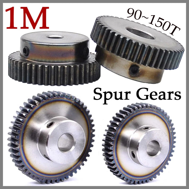 Spur Gears 1 Mod Transmission Gear With Step 45#Steel Pinion Motor Gear 90T~150T