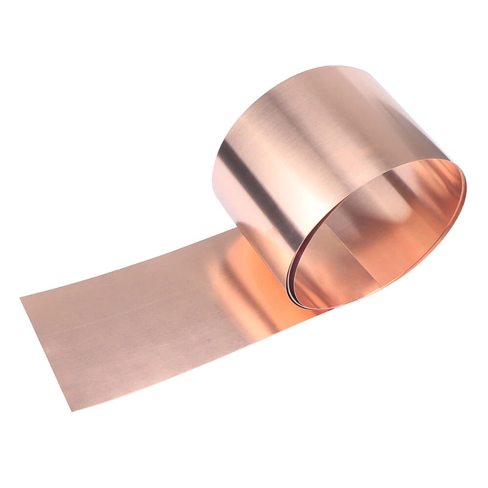 Copper Sheet Roll Metal Foil Plate 0.05-1mm Thick 15-90mm Width, Various lengths