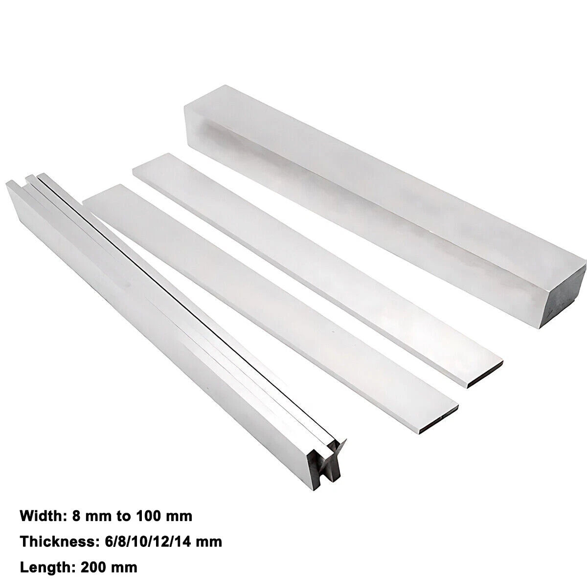 HSS Steel Flat Bar Strip Metal Plate 8-100mm Width 200mm Long Lathe Turning Tool