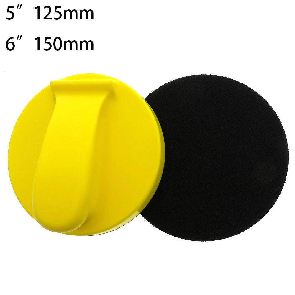 125mm 150mm Round Hand Sanding Block For Hook Loop Sandpaper Foam Polishing Pad