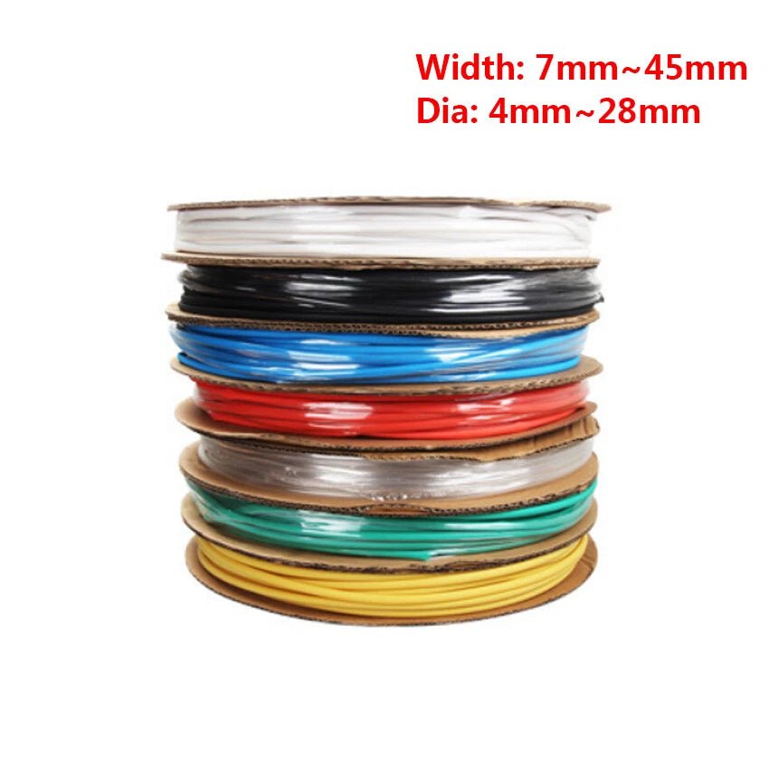 PVC Heat Shrink Tubing – Battery Sleeve Wrap, Colorful, Flat Width 7mm–45mm - HomeDIYer