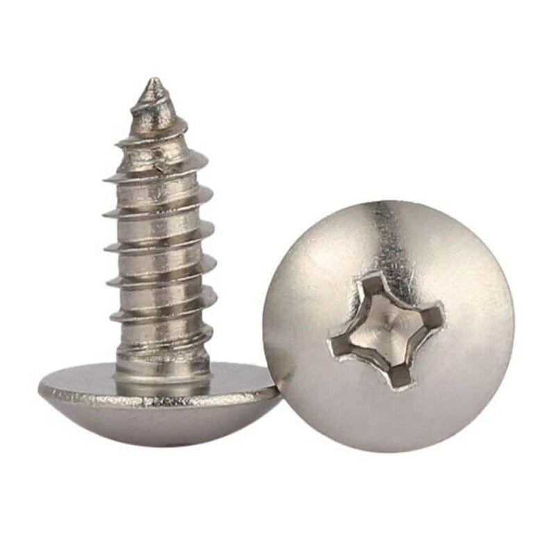 Big Flat Head Phillips Self Tapping Screws – 316 Stainless Steel, M2–M6