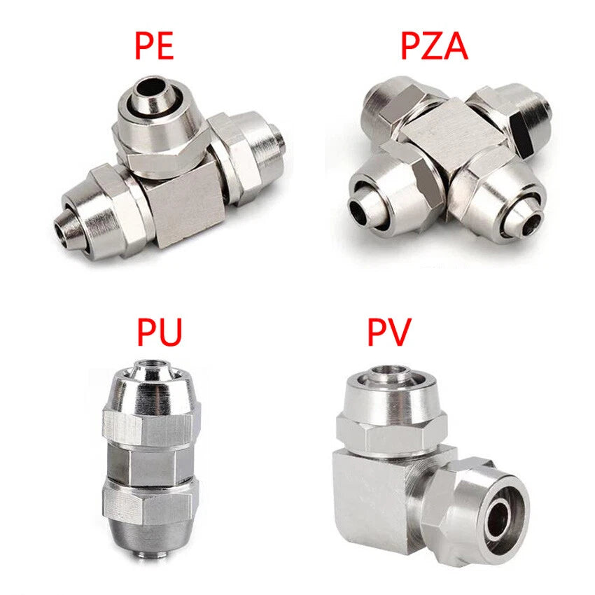 Brass Pneumatic Twist Lock Quick Connector Fittings for Tube OD 4–12mm | PE PU PV PZA