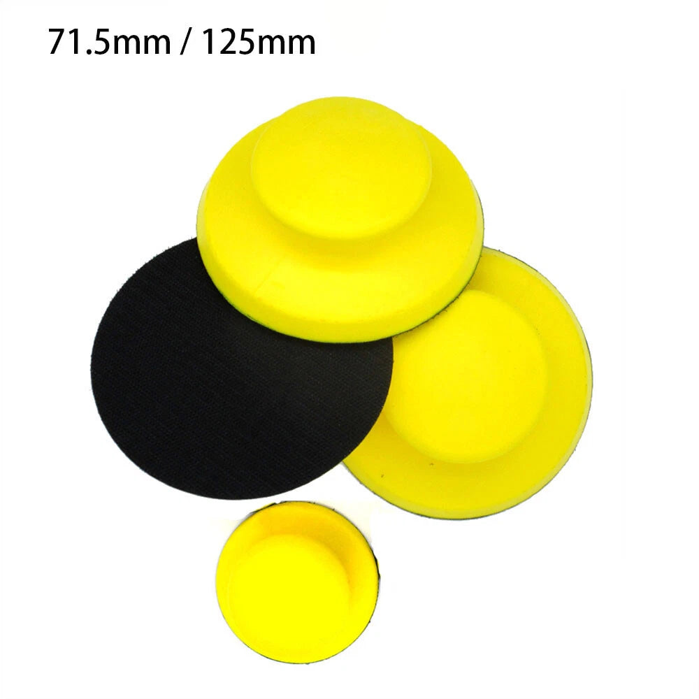 3" & 5" Round Hand Sanding Blocks — PU Foam Hook & Loop Backing Pads for Sandpaper and Polishing