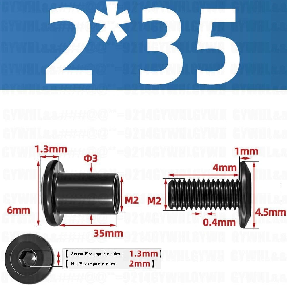 Metric Furniture Connector Bolts with End Cap Nuts — Stainless Steel M2 to M10