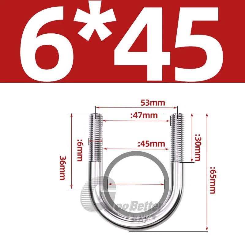 Square U - Bolts Stainless Steel — M6 to M24 | 304 A2 & 316 A4 Marine Grade - HomeDIYer