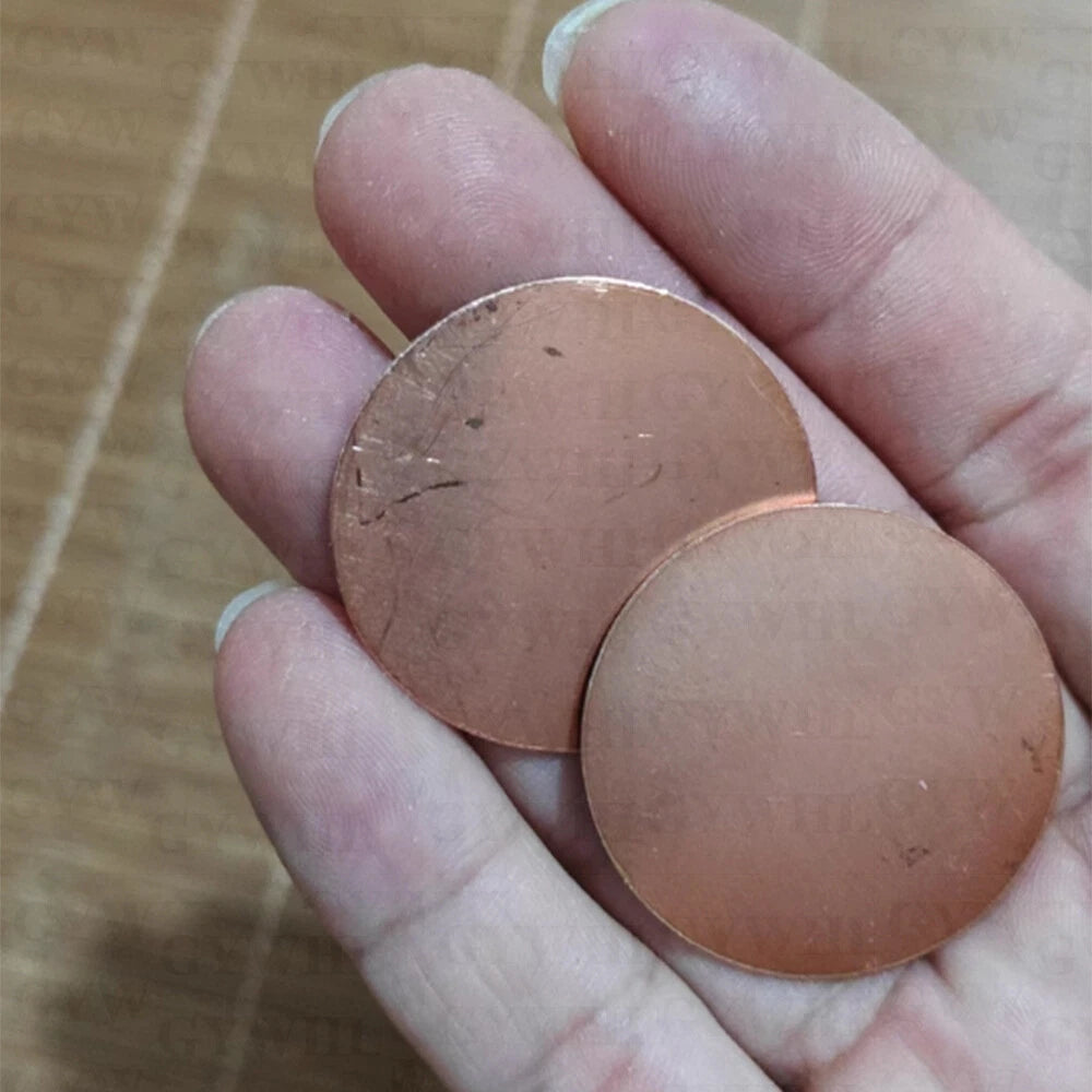 T2 Solid Pure Round Copper Sheet Flat Round Copper Disc Blank Round Metal Sheet