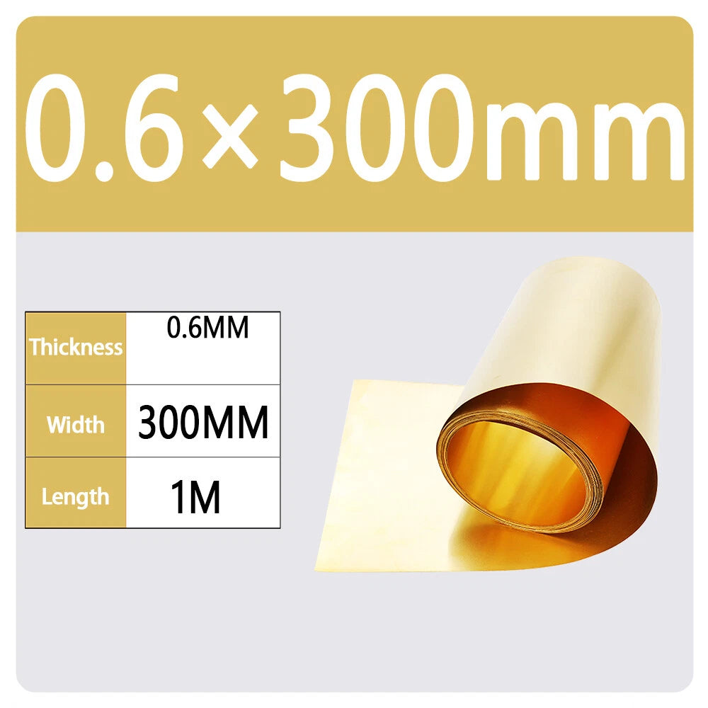 Brass Sheet Roll Metal Foil Plate Strip Craft Model DIY Thick 0.01/0.02/0.03-1mm