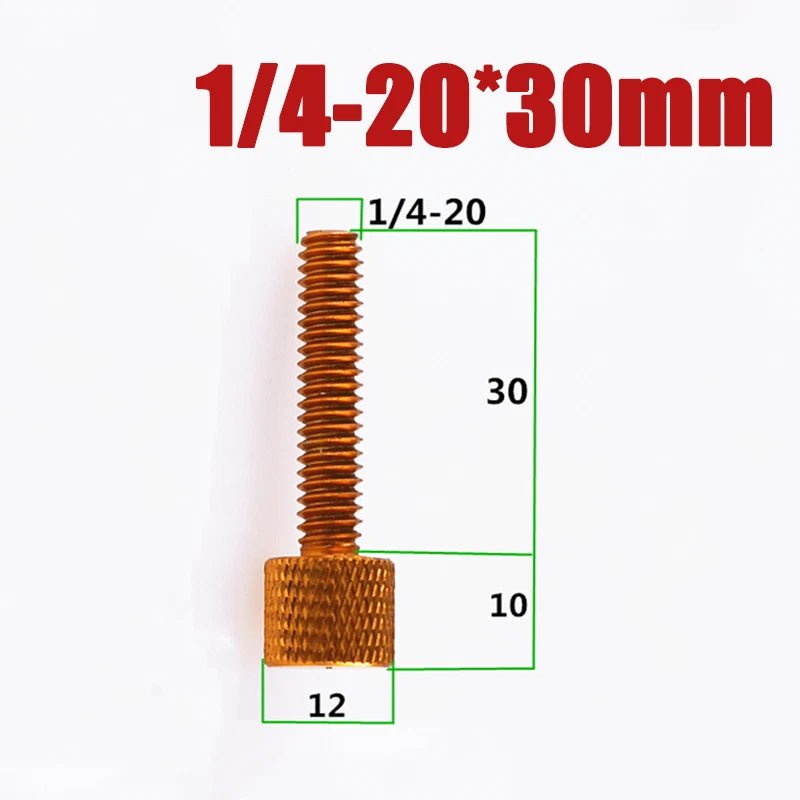 Knurled Thumb Screws – Aluminum Hand Grip Bolts, 6 - 32 & 1/4 - 20 UNC, 5mm–30mm, 10 Colors - HomeDIYer