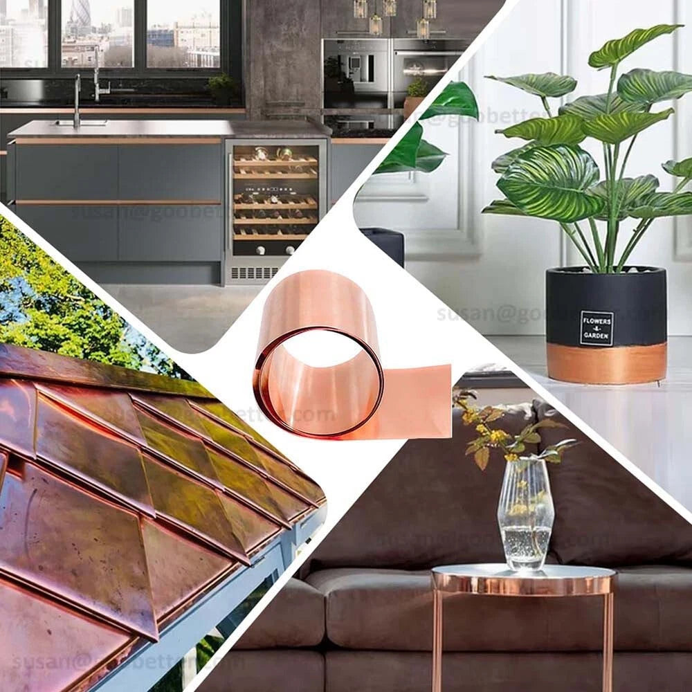 99.9% Pure Copper Sheet Plate Foil Strip Options Guillotine Cut 0.01mm - 1mm