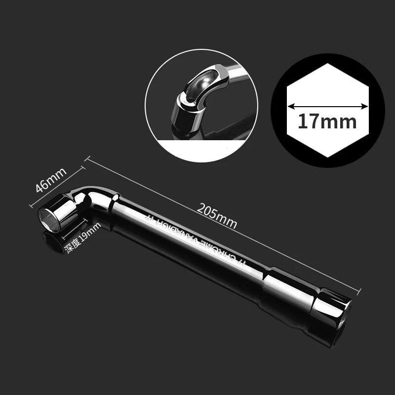 Metric L-Shaped Angled Open Hex Spanners Double Ended Socket Wrench 8mm To 22mm