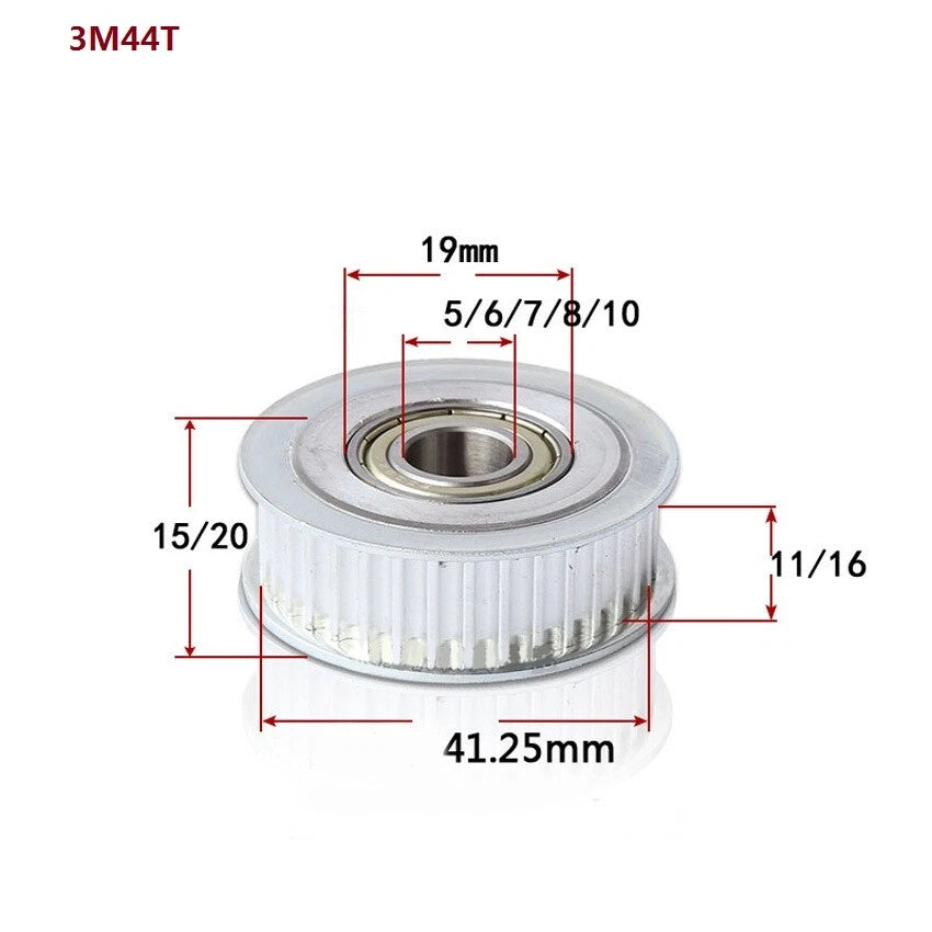 HTD-3M Timing Belt Tensioner Pulley Smooth Tooth/Toothed Idler Width 11/16mm