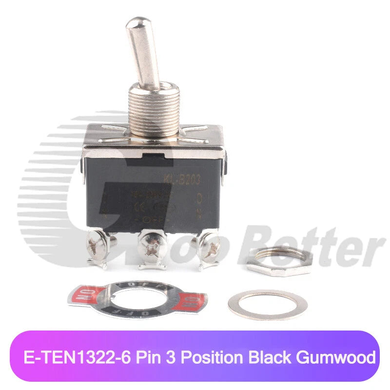 Heavy Duty Toggle Switch On-Off / On-Off-On — SPST/SPDT 2/3 Position, 2/4/6 Pin, 5A 250VAC