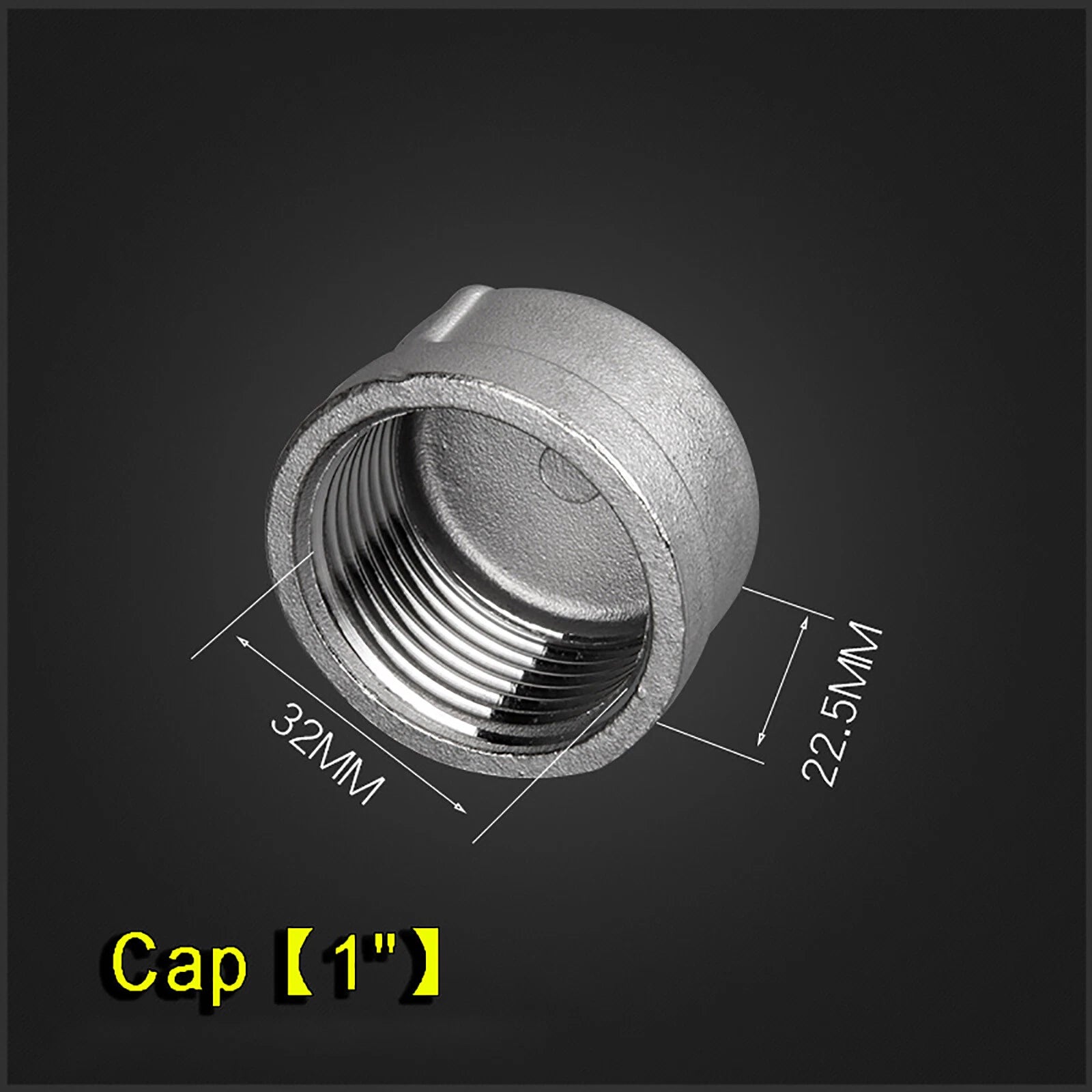304 Stainless Steel BSP Female End Cap & Hollow Plug Pipe Fittings | 1/8" to 2"