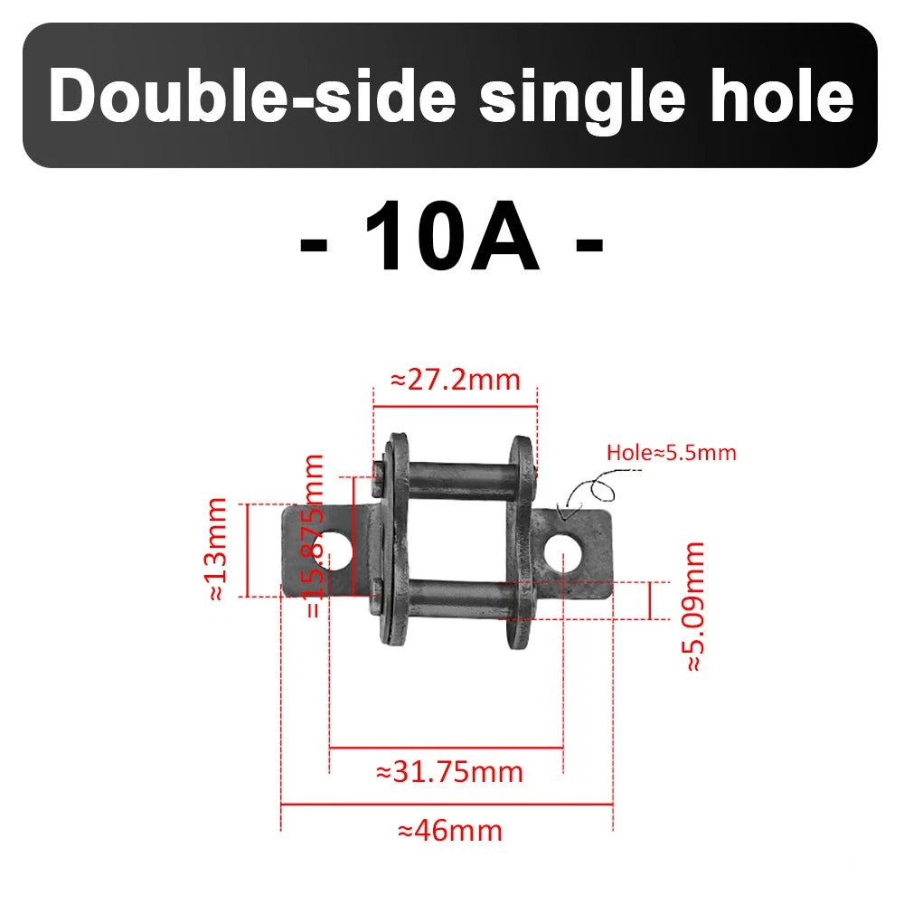 08B 10A 12A 16A Carbon steel Roller Chain Joint Drive Chain Link with Bent Ear