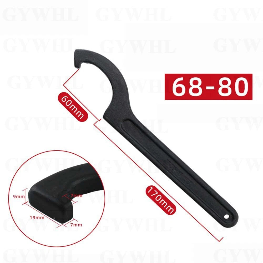 Carbon Steel Crescent Hook Head Round Nut Spanner C Shape Wrench Tool Hand Tool