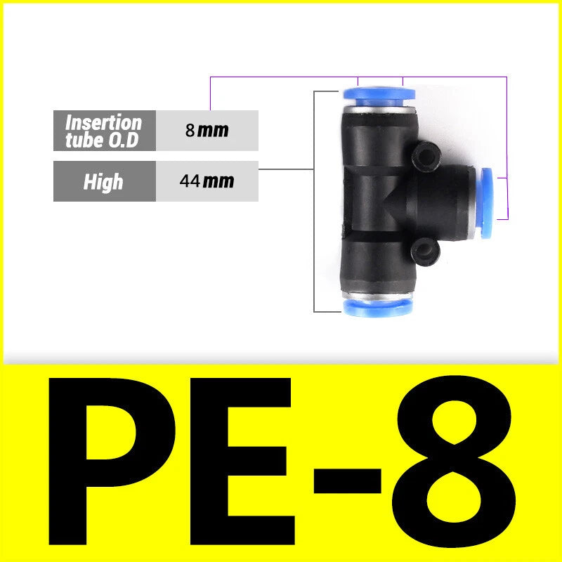 Nylon Pneumatic Push Fit Connector Tube Pipe Joiner Speed Air Water Lines Hose