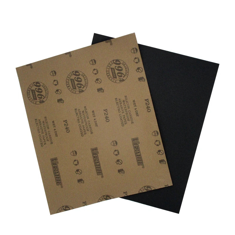 A4 Silicon Carbide Wet & Dry Sandpaper — P60 to P10000 Grit 230x280mm Sheets for Wood Metal Auto