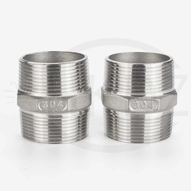 BSP Male to Male Stainless Steel Hexagon Nipple Pipe Fittings | 201 / 304 / 316 | 1/8" to 4"