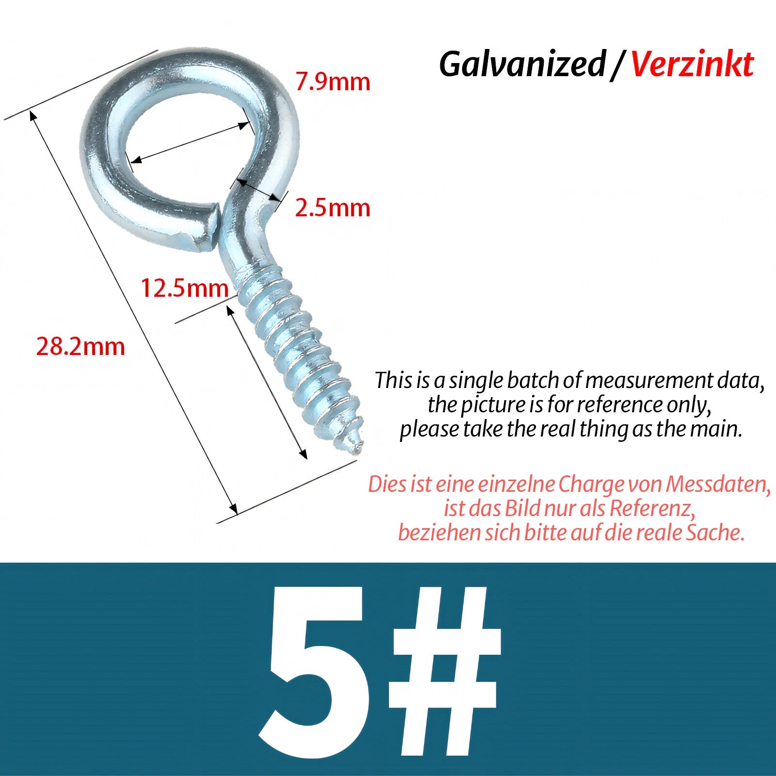 Screw-In Eye Hooks & Open Hooks — Nickel, Zinc & 304 Stainless, 16–106mm, All Sizes