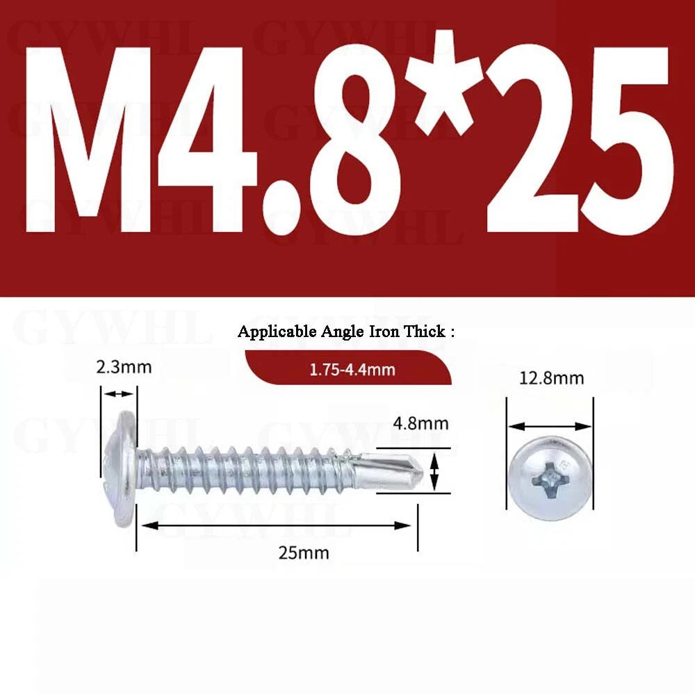 M4.2 M4.8 Self Drilling Wafer Head Screws – Steel & Stainless for Sheet Metal