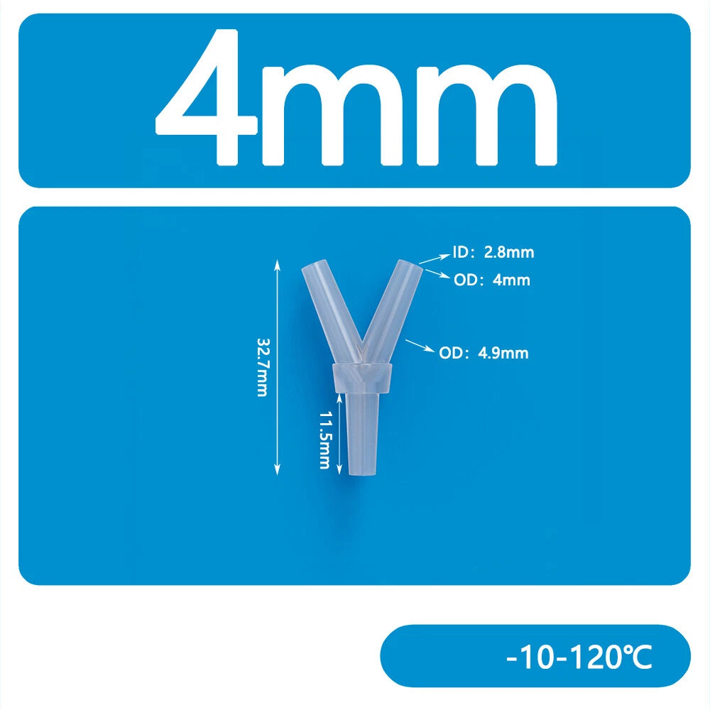 Y-Type 3-Way Barbed Hose Connector — Plastic Tee Fitting for Tube & Pipe