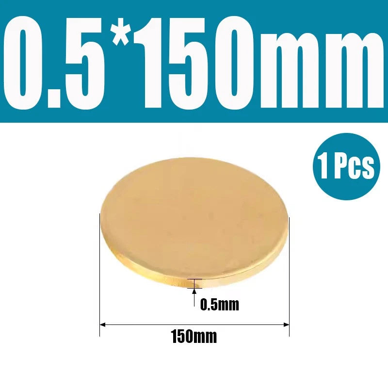 Thick 0.5mm-6mm Solid Brass Discs Blanks Discs Ø 20mm-300mm Metal Round Sheets
