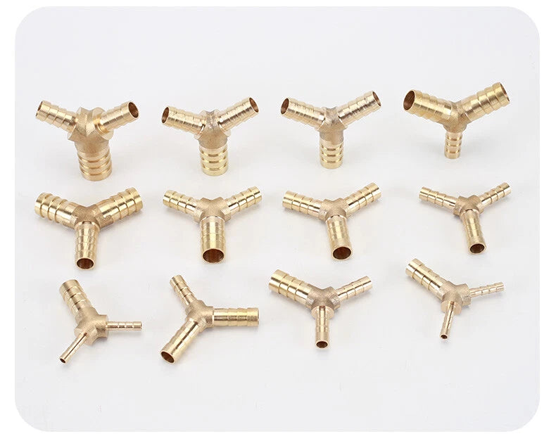 Brass Reducing Hose Fittings – Straight, L, T & Y Connectors for Gas & Air Tube