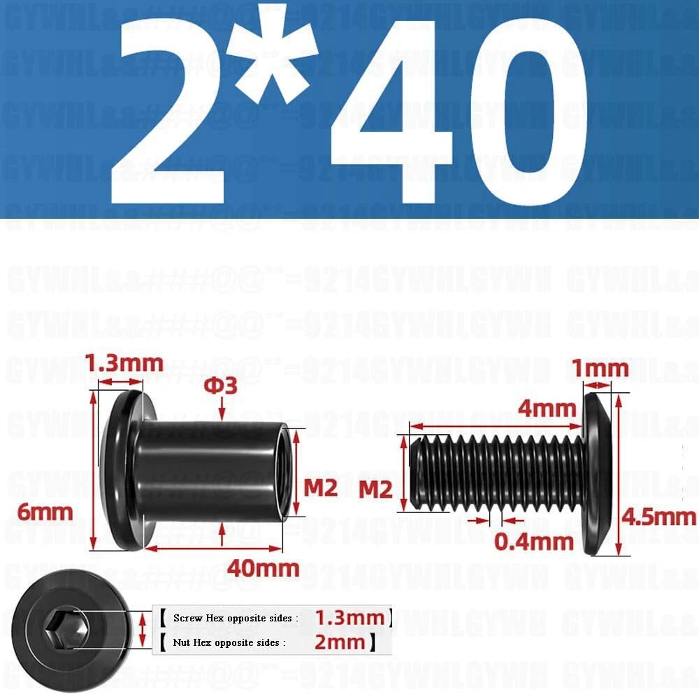 Metric Furniture Connector Bolts with End Cap Nuts — Stainless Steel M2 to M10