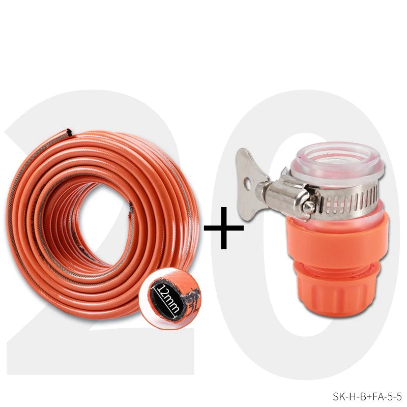 PVC Flexible Braided Tubing — Hydroponics & Irrigation Hose with Optional Clips