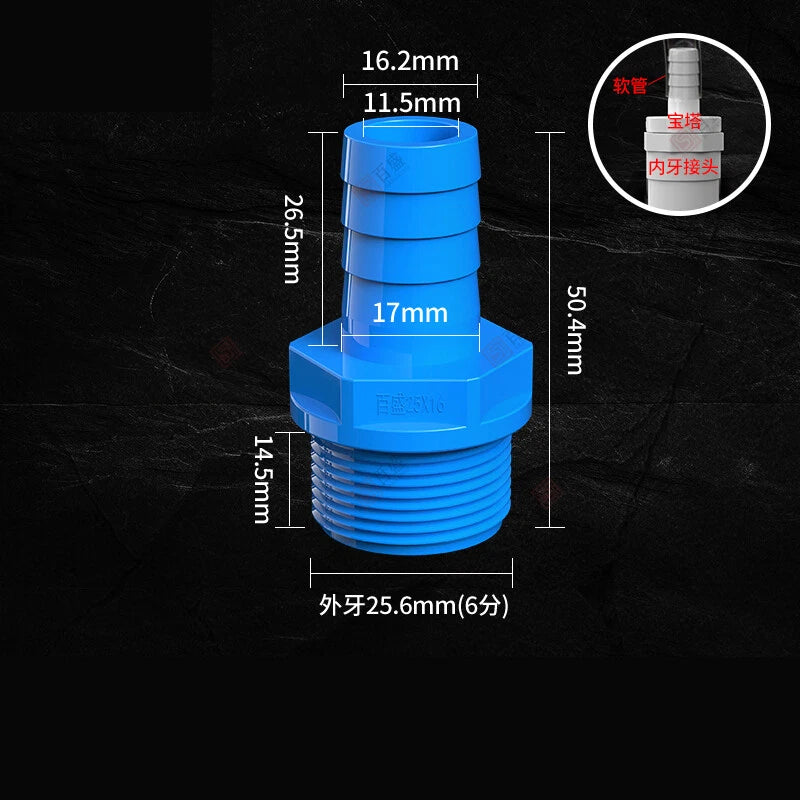 Hosetail Connector Fitting Barbed Male BSP Plastic Pond Pool Hose Pipe Adaptor