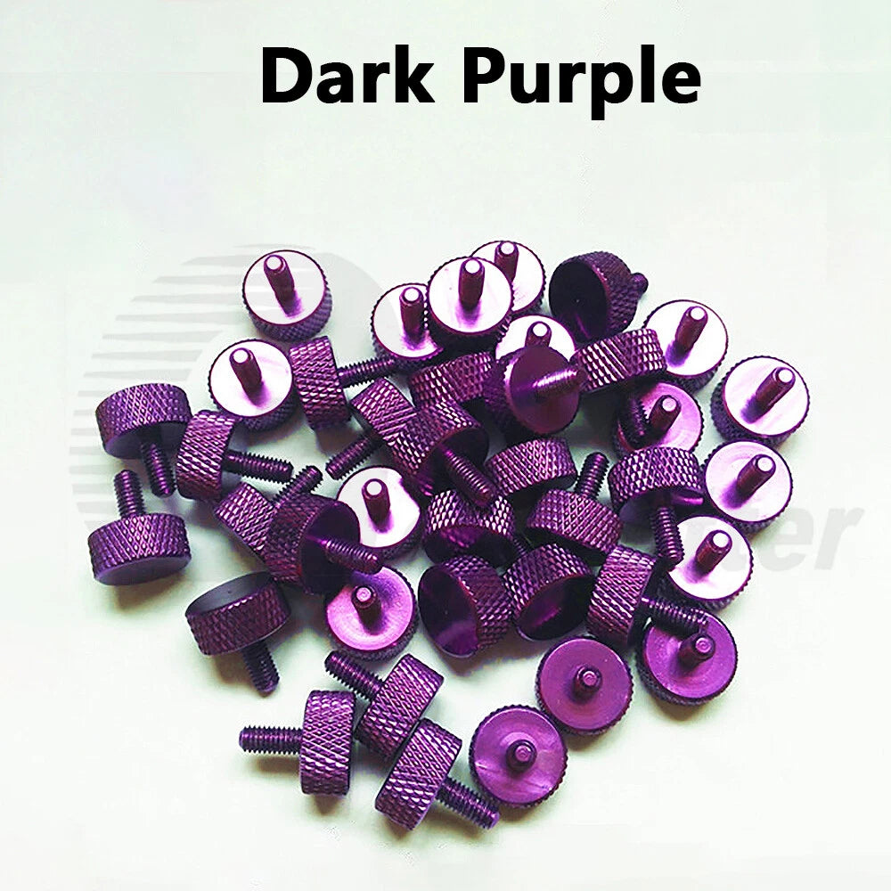M4 M6 Knurled Thumb Screws Hand Grip Bolts 6-30mm Aluminum Anodised 10 Color D14