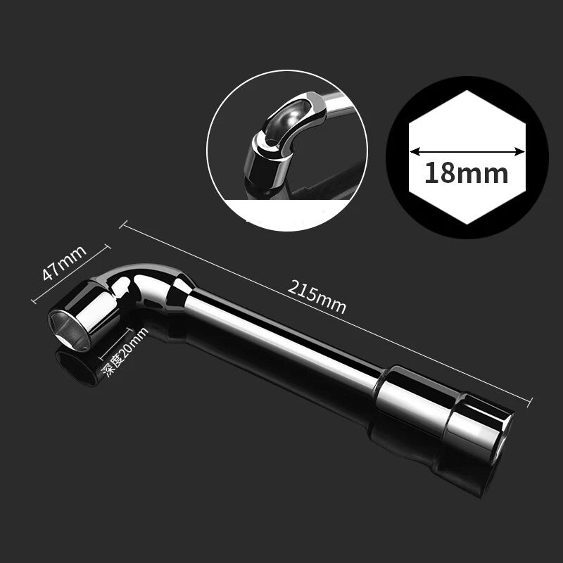 Metric L-Shaped Angled Open Hex Spanners Double Ended Socket Wrench 8mm To 22mm