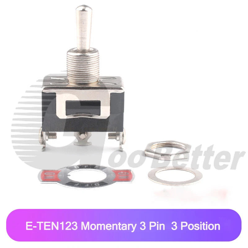 Heavy Duty Toggle Switch On-Off / On-Off-On — SPST/SPDT 2/3 Position, 2/4/6 Pin, 5A 250VAC