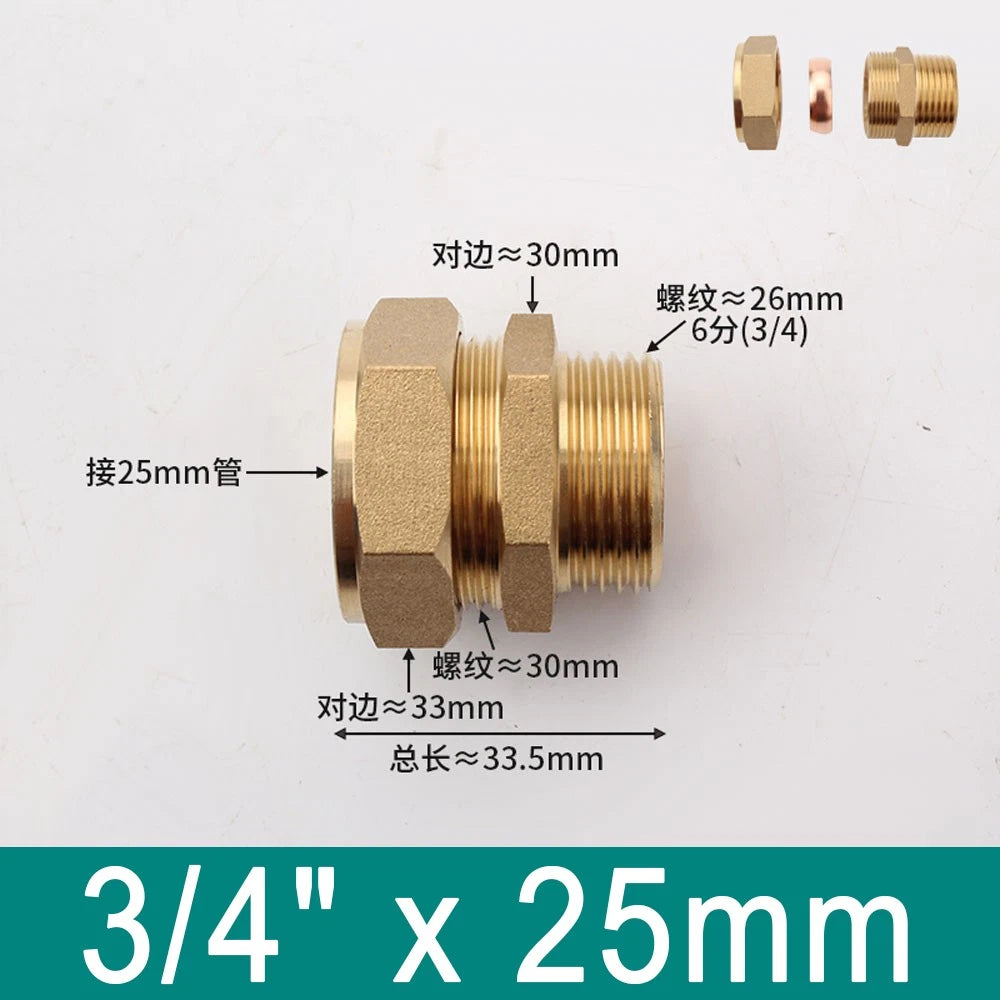 Brass Compression Ferrule Fittings with Male Thread for Copper Tube