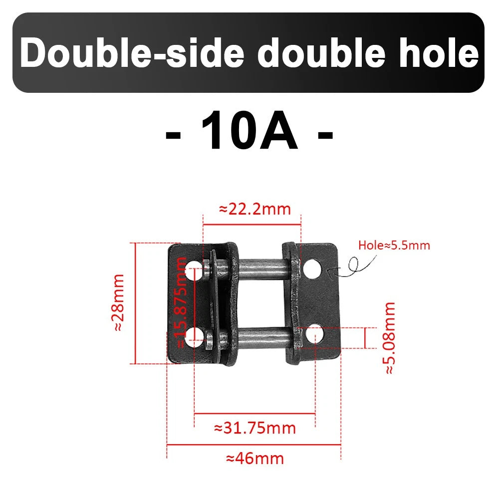 08B 10A 12A 16A Carbon steel Roller Chain Joint Drive Chain Link with Bent Ear
