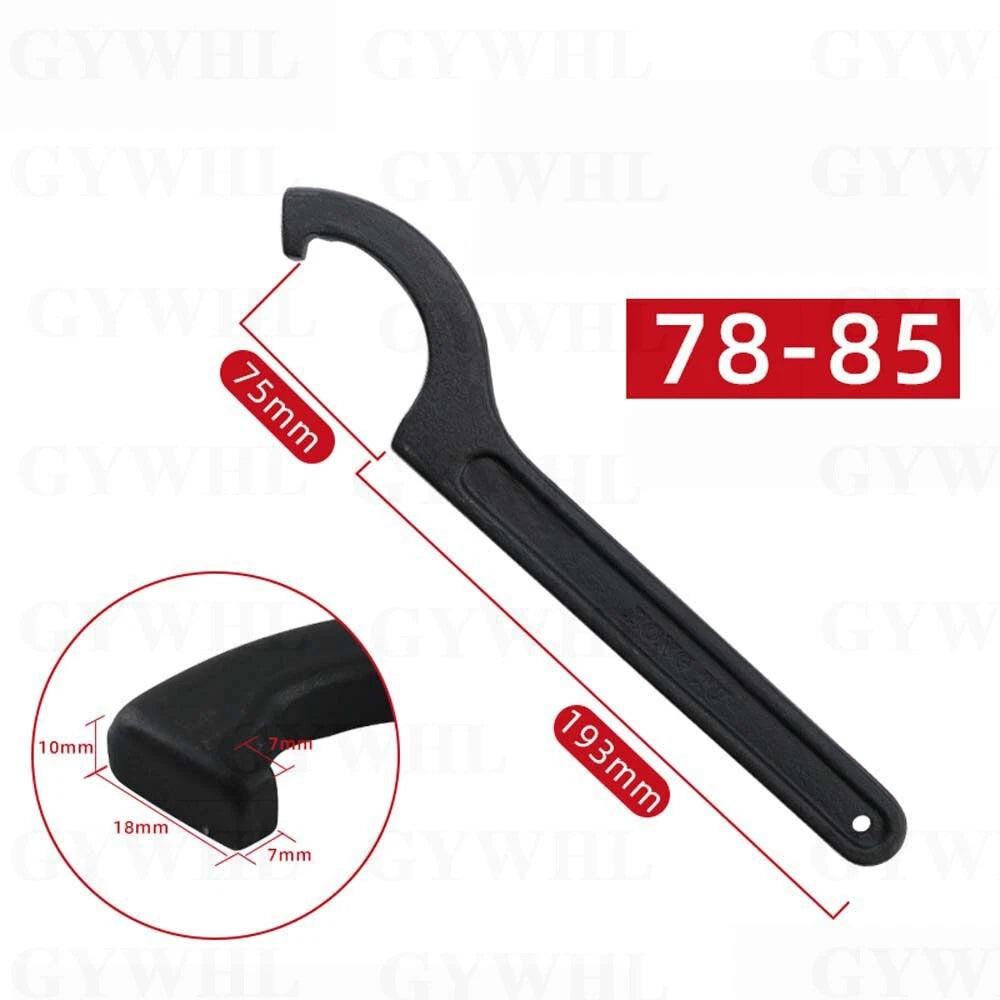Carbon Steel Crescent Hook Head Round Nut Spanner C Shape Wrench Tool Hand Tool