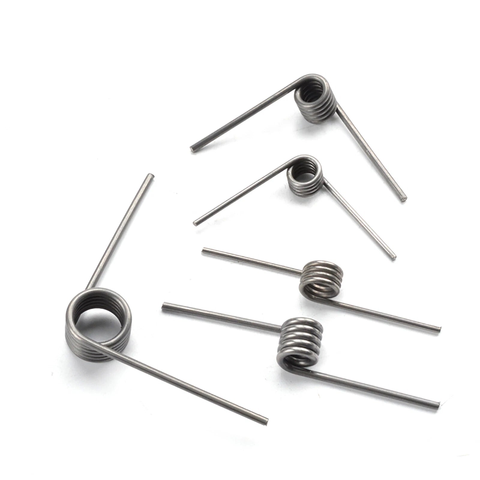 304Stainless Steel Small Torsion Spring 0.8mm Torsional Spring Gear Lever Spring