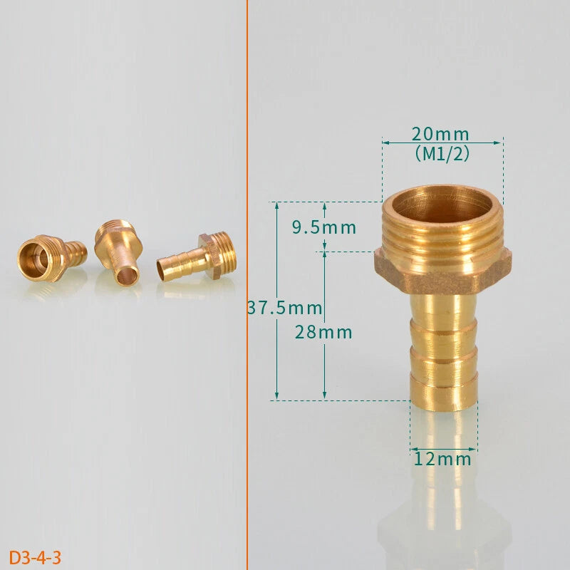 BSP Hose Barb Fittings — 1/2" & 3/4" Male or Female Thread × 6–25mm Barb (2-Pack)